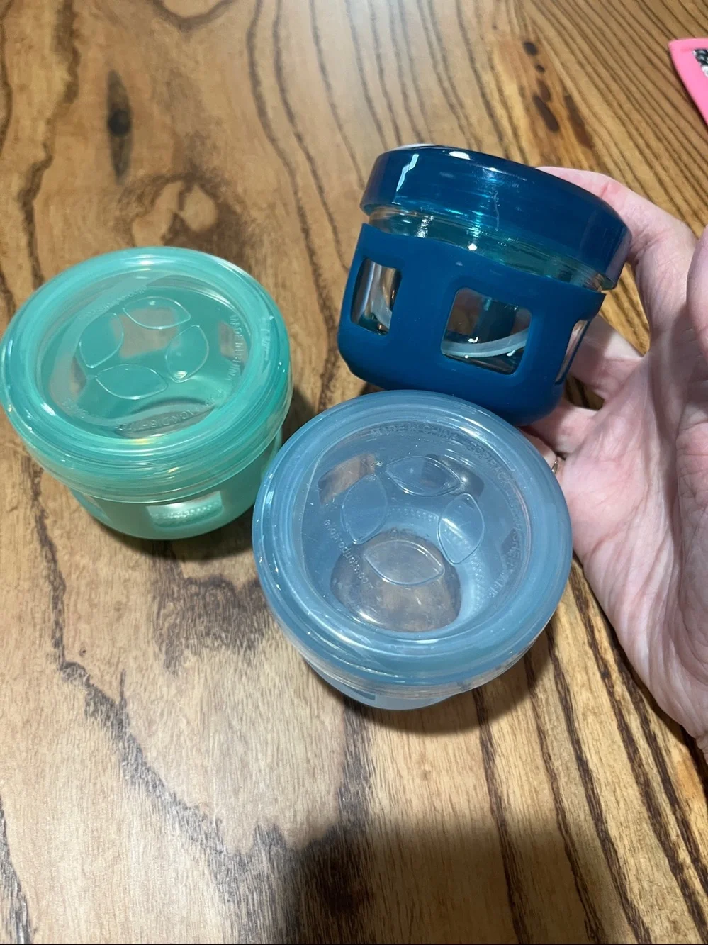 Set of 3 Glass Dressing or anything jars